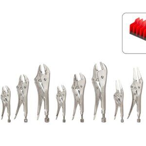 Locking Pliers Set with Rack (10-Piece)